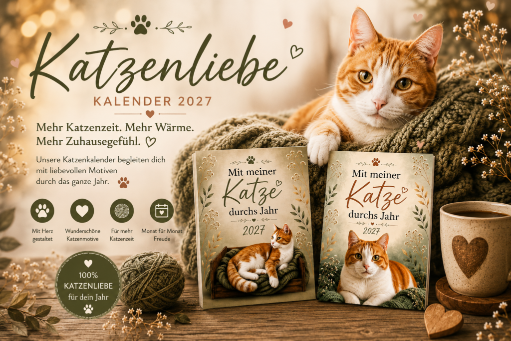 Rote Katze präsentiert zwei Katzenkelnder für 2027
