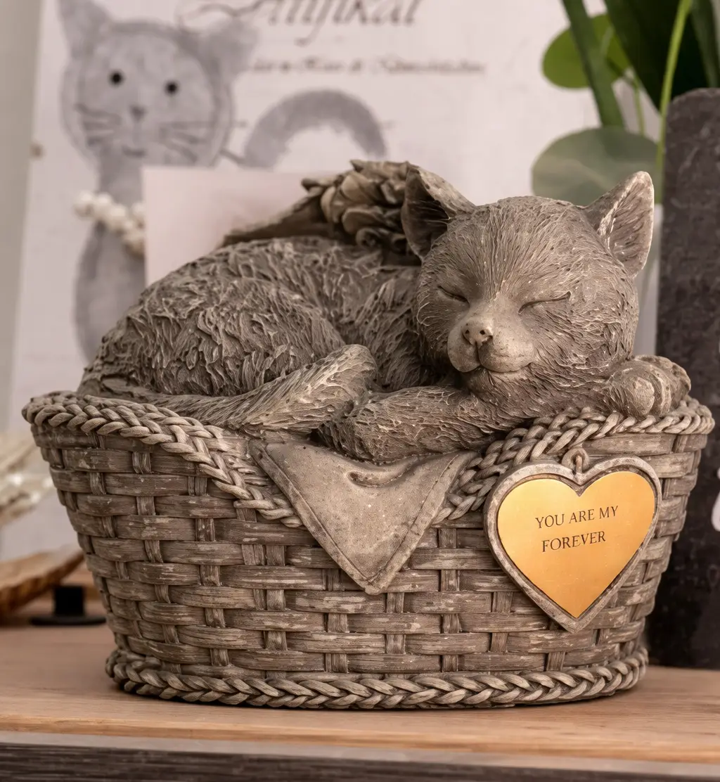 Katzenurne für Bestattung einer verstorbenen Katze